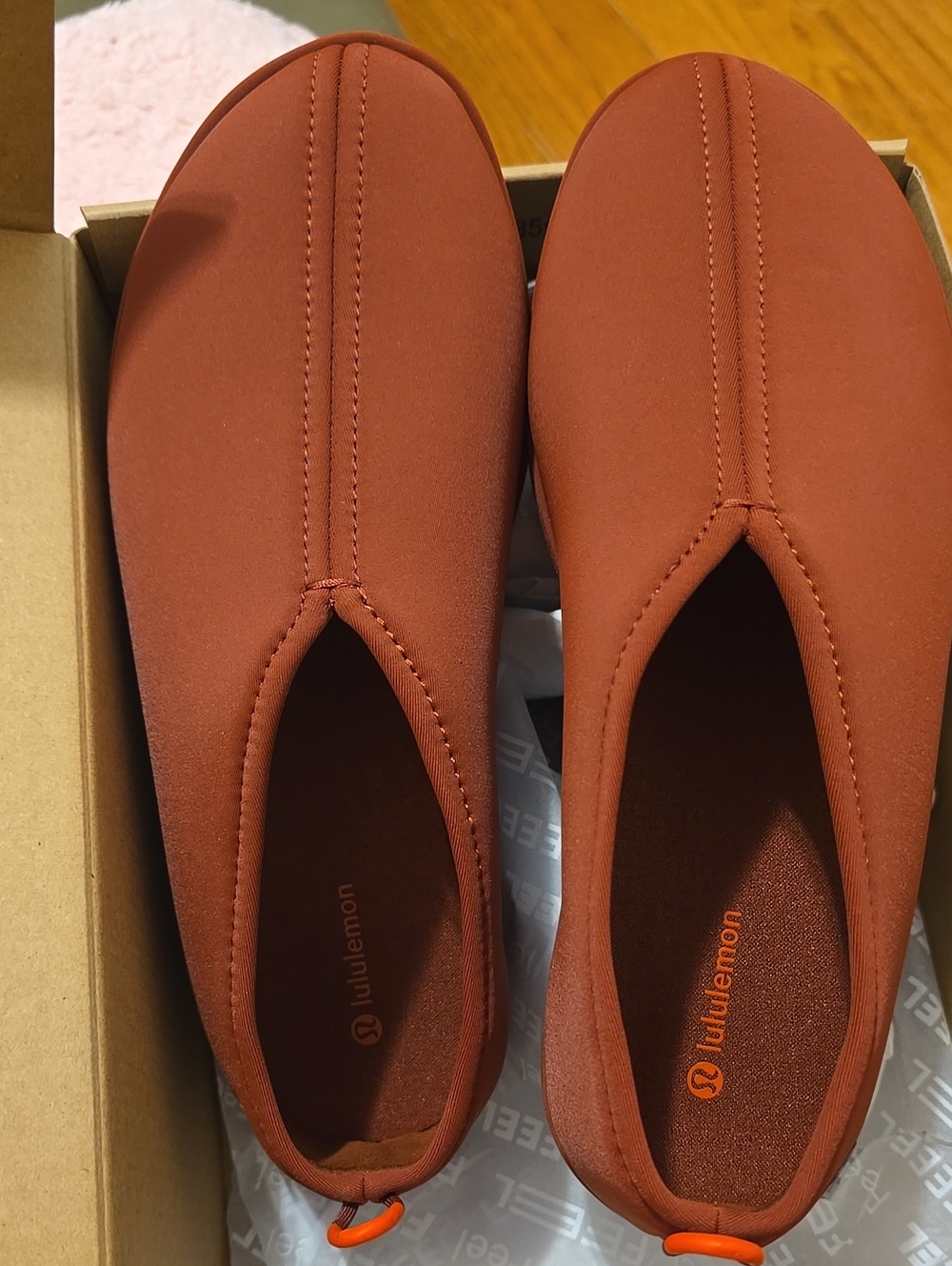 lululemon athletica Women's Slip-On Flats Cranberry Charm Color.